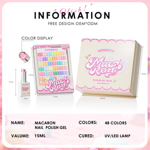 Colección de Esmaltes de Gel Pastel Vendeeni Spring Design, 48 Colores, en Caja, TPO HEMA FREE, Alta Pigmentación, Cobertura de Una Sola Capa - Product Image 3
