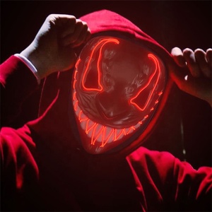 <span class=keywords><strong>Masque</strong></span> LED Lumineux Effrayant pour Halloween, <span class=keywords><strong>Masque</strong></span> Crâne Intégral, 10 Couleurs Uniques au Choix, Idéal pour Fêtes et Cosplay - Product Image 3