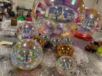 Ballons gonflables miroir métalliques en PVC sur mesure, grand format, brillants, résistants à l'eau, durables, avec logo personnalisé, installation facile, vente en gros