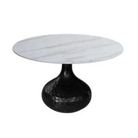 Vente directe d'usine Mobilier moderne italien rond avec dessus en marbre Table à manger