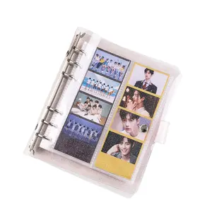 Sáng tạo phong cách Ins dễ thương bột Flash Polaroid cuốn sách lưu trữ thẻ nhỏ lỏng lẻo Album ảnh trong suốt cho thẻ Lomo Kpop