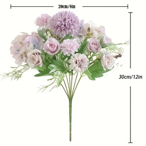 Artificial Rose Bouquet Silk Flower High Simulation Wedding Home Decor Romantic Dreamy Style - Product Image 5