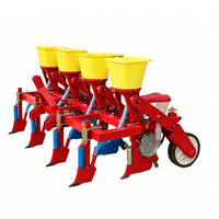 Semoir multifonctionnel 4 rangs pour maïs, soja et arachides, entraîné par tracteur, avec fonction d'apport d'engrais, personnalisable, vente en gros