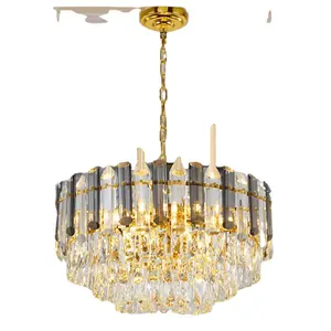 Golden Decorative European Retro Luxury Lamp Modern Hotel Lobby Luxury Crystal Chandelier Lighting