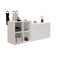 Comptoir d'îlot pour magasin de vêtements féminins, table de présentation pour chaussures et sacs, rectangulaire simple ou double face