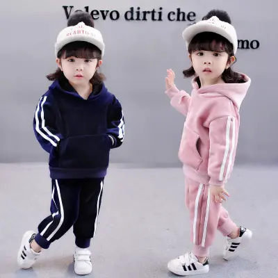 2019 new girls 1-2-3-4 years old autumn and winter suits infant children's clothing winter clothes kids tracksuits