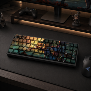 คีย์แคปพิมพ์ลายด้านข้างแบบกำหนดเอง LOL <span class=keywords><strong>Yasuo</strong></span> 68 คีย์ วัสดุ PBT แบบ Dye Sublimation โปรไฟล์ Cherry สำหรับคีย์บอร์ดแบบ Mechanical - Product Image 3