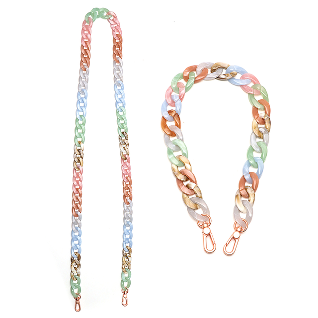 Best Selling Mobile Phone Acrylic Chain Wrist Straps Universal Colorful Plastic Phone Crossbody Lanyard