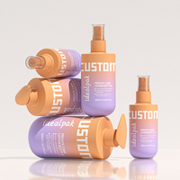 Bouteille de lait corporel PET personnalisée de 150 ml, 250 ml, 350 ml, 500 ml avec pompe pour l'emballage cosmétique des soins de la peau