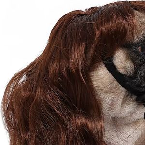 New Big Wavy Polyester Pet Wig <b>for</b> Cats <b>Dogs</b> Winter Summer Pet Hair Extensions Solid Pattern <b>for</b> <b>Christmas</b> Halloween - Product Image 4