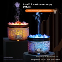 Diffuseur d'arômes volcanique à flamme simulée pour la maison, humidificateur de bureau à effet de flamme, diffuseur de parfum transfrontalier