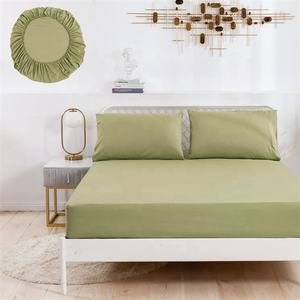 % 100% polyester mikrofiber (1 adet) derin cep yatak oem logo özel boş düz yatak yatak çarşaf alt levhalar - Product Image 3