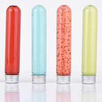 Vente en gros de lacets en PET avec logo personnalisé Emballage de lacets en tube à essai en plastique avec bouchon à vis