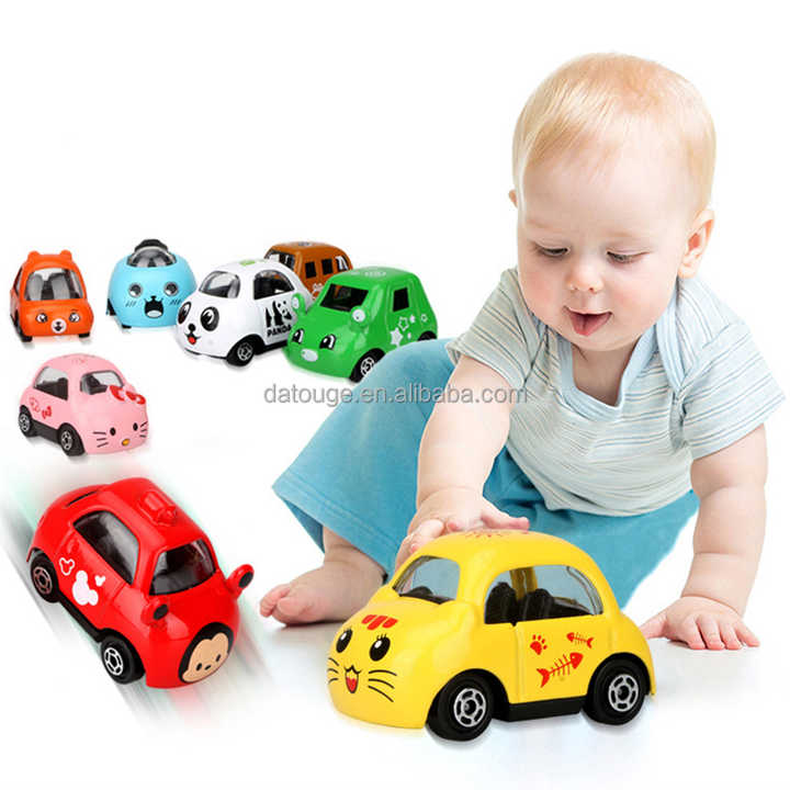 High Quality Mini Cartoon Alloy Cars Diecast Pull Back Cute