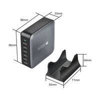 Adaptateur de chargeur de bureau Gan 285W USB C PD 100W 65W 30W Station de charge rapide 6 ports HUB Chargeur Type-C haute vitesse pour tablette PC SCP OVP