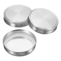 Vente en gros de couvercle de pot Mason en acier inoxydable 304 de 70mm 86mm de diamètre avec joint en silicone de taille standard écologique