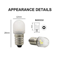 Mini ampoule témoin 0.5W 1W rouge vert bleu jaune E10 BA9S lampe d'équipement
