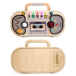 Tablero <span class=keywords><strong>de</strong></span> Actividades Educativo <span class=keywords><strong>de</strong></span> <span class=keywords><strong>Madera</strong></span> con Luces LED, Interruptores <span class=keywords><strong>de</strong></span> Circuito y Función <span class=keywords><strong>de</strong></span> Grabación para el Desarrollo <span class=keywords><strong>de</strong></span> la Primera Infancia - Product Image 4