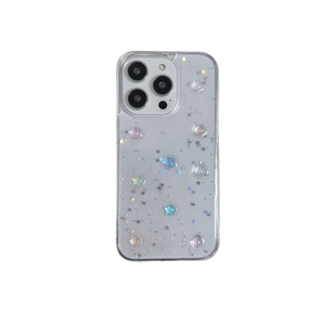 New Night Glowing Mini Drip Glue <span class=keywords><strong>Star</strong></span> Pattern Anti-Drop Phone Case para iPhone 12 13 14 15 Pro Max Fundas para teléfonos móviles - Product Image 1