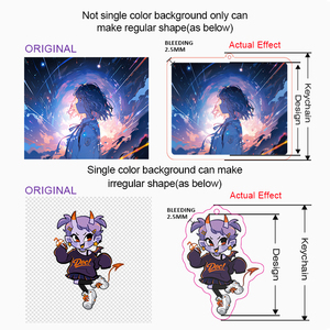 Hot Selling UV Printed <strong>Keychains</strong> Custom Anime Keychain - Product Image 5