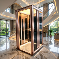 Panneau de plafond décoratif en métal sur mesure avec miroir, pour cabine d'ascenseur de luxe pour passagers de villa et hôtel