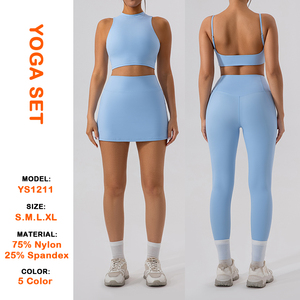 Conjunto Deportivo de Yoga de 7 Piezas de Alta Calidad con Logotipo Personalizado para Mujer, Trajes Ligeros para <span class=keywords><strong>Gimnasio</strong></span> y Fitness, Ropa para Correr - Product Image 2