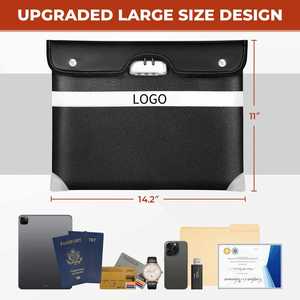 Upgraded Fireproof Waterproof <b>Document</b> <b>Bag</b> with Reflective Strips Fireproof Cash Wallet Zipper Product Category-Fireproof <b>Bags</b> - Product Image 6