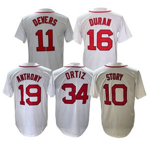 Nueva Camiseta de Béisbol Americana Cosida 2026, 16 Jarren Duran, 34 David Ortiz, 19 Roman Anthony, 10 Story, 11 <span class=keywords><strong>Rafael</strong></span> Devers - Product Image 4
