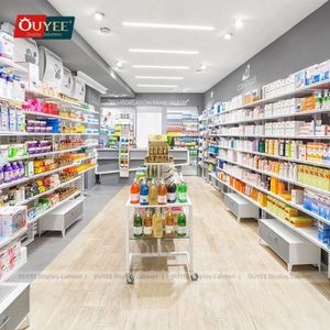 Mostradores de exhibición de dispensario Gabinete de farmacia Estante de medicinas Ideas de diseño de farmacia Estantes de farmacia Exhibición - Product Image 4