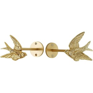 Swallow Shaped <b>Wall</b> <b>Hooks</b> Gold Durable Coat Rack For Living Room Balcony - Product Image 1