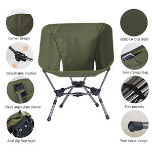 Chaise de camping pliante compacte et portable en aluminium kaki pour pique-nique en extérieur, ultra-légère, triangulaire, pour randonnée, fabriquée en usine - Product Image 5