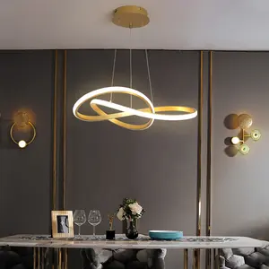 Hoge Kwaliteit Cirkel Ringen Hanglamp Led Slaapkamer Woonkamer Nordic Moderne Kroonluchter Hanglamp