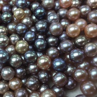 Perles d'eau douce cultivées en gros, perles rondes, perles d'eau douce naturelles, perles colorées
