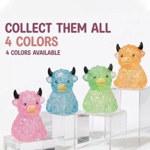Juguete Blandito de Maltosa con Forma de Vaca Highland Adorable, con Cuernos Grandes, para Aliviar el Estrés, Suministros para Fiestas de Halloween, Regalos - Product Image 1