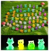 Großpackung Niedliche Cartoon-Mikrolandschaft Garten 3D Leuchtende Figuren Harz-Tierminiaturen Skulptur Figuren Überraschungstüte Kinderspielzeug