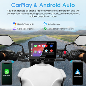 Système de navigation GPS pour moto Carpuride, système de détection d'angle mort (BSD), tablette de navigation, écran tactile 7 pouces, autoradio - Product Image 4
