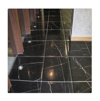 Carreaux de marbre rayés noir et blanc pour cimetière, 30x30, polis, Zebra Assoluto, pierre moderne, imperméable, pour usage hôtelier