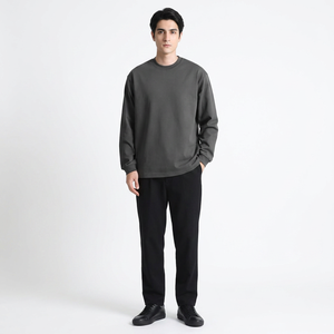 OEM unisex sweatshirt Wholesale Custom Long Sleeve 100% Cotton 240g jersey Shirt Crew <b>Neck</b> <b>light</b> weight sweatshirt Hoodies - Product Image 1