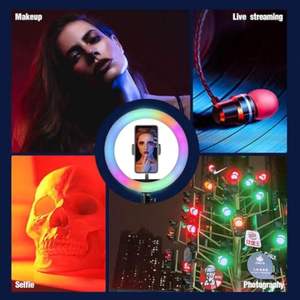 8/ 10/13 pouces LED anneau lumière photographes Studio éclairage effets RVB <span class=keywords><strong>TikTok</strong></span> Streaming lumière de remplissage photographique professionnelle - Product Image 6