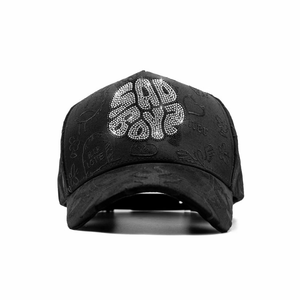 Cappellino da Baseball a 5 Pannelli XJunior H Sad Boyz Collaborativo - Scritta con Strass e Motivo in Rilievo su Tutta la Superficie Edizione Limitata - Product Image 3