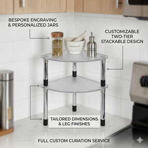 Modern Stainless Steel Space Saving Kitchen Multipurpose Corner <b>Shelf</b> Rack Organizer Stand - Product Image 6