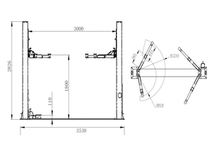 Elevador Hidráulico de Dos Postes BAOHUA con Certificación CE, Capacidad de 4200 kg, para Taller o Garaje, Diseño de Dos Postes, Ideal para Vehículos Compactos - Product Image 1