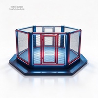 Cage d'entraînement MMA octogonale durable avec porte d'entrée pour la boxe et l'entraînement MMA