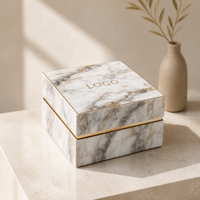 Boîte cadeau en papier marbré de luxe OEM ODM, boîte d'emballage rigide en carton avec logo en feuille d'or personnalisé, ensemble de deux pièces pour vêtements, cadeaux de luxe