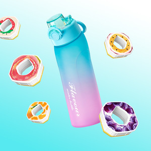 Bouteille d'eau en plastique <span class=keywords><strong>Tristan</strong></span> de style américain, dégradé bicolore, pour étudiants, 750 ml, avec paille, pour les sports de plein air - Product Image 3