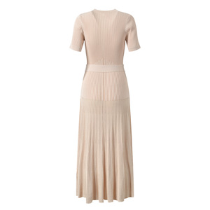 Abiti da donna estivi di lusso eleganti abito lungo a maniche corte con scollo a o - Product Image 4