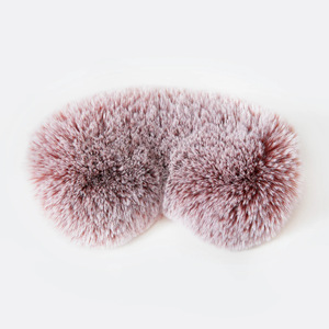 Zonli Faux Fur Heated Weighted Eye Pillow Pink 12x23cm For Deep <b>Sleep</b> Relief - Product Image 2