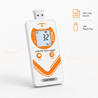 Enregistreur de données de température : Haute précision ±0.3 ℃   Capteur USB avec enregistrement continu pendant 120 jours