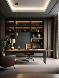 Bibliothèque debout au sol avec étagères en bois présentoir pour salon bureau à domicile - Product Image 2