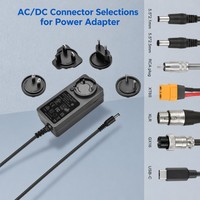 Fuente de Alimentación Conmutable Desmontable de 65 W, 5 V, 9 V, 12 V, 15 V, 19 V, 24 V, 36 V, 48 V, 1 A, 2 A, 3 A, 4 A, 5 A, 6 A, Adaptador de Corriente Intercambiable de CA a CC